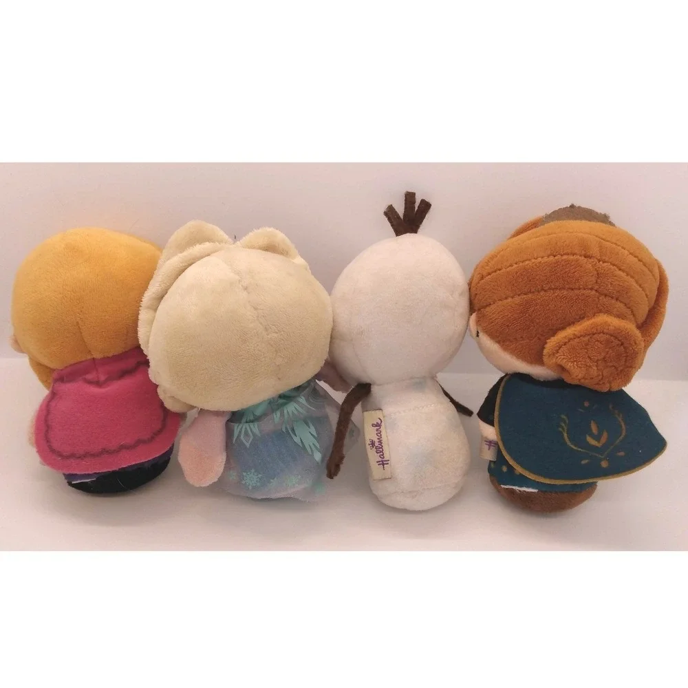 Disney FROZEN Hallmark Itty Bittys 4PC SET Elsa Anna Olaf Plush‎ Toy Collection